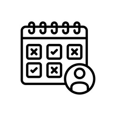 Absenteeism icon in vector. Logotype