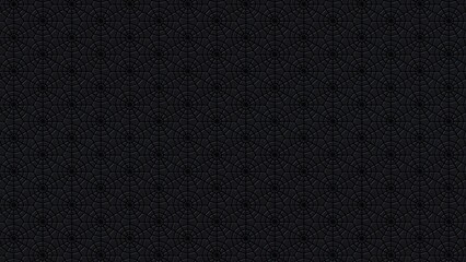 3D Futuristic circles dark black background Abstract geometric grid pattern.