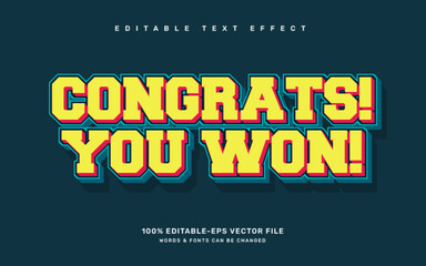 congratulation editable text effect template