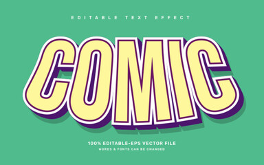 Comic editable text effect template