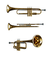 Brass Trumpet isolated
