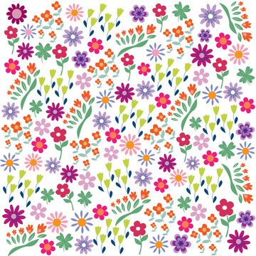 Fondo floral de colores variados.