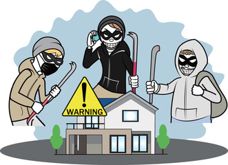 住宅を狙う強盗犯