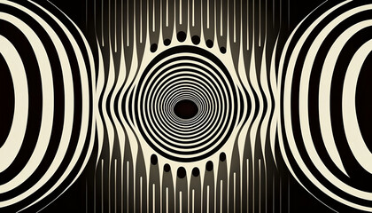 Black and white Abstract 3D Background - Experience the Illusion, AI-Generated