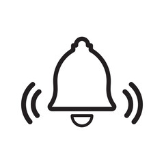 Call icon vector. The alarm line is isolated