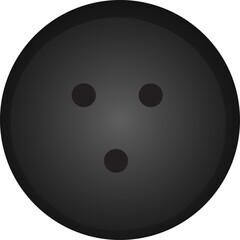 Bowling ball icon over white background vector illustration. Bowling ball silhouette logo concept, clipart