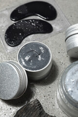 Beauty and skin care, cosmetic and charcoal