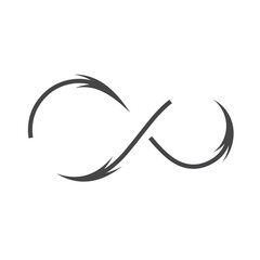 arrow infinity icon logo vector illustration