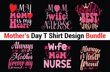 Mother's Day t Shirt Design Bundle