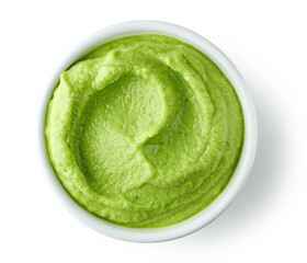 bowl of green vegetable puree