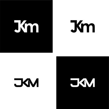 jkm initial letter monogram logo design set
