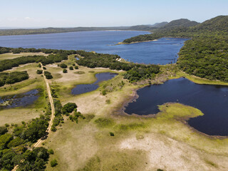 Landscape of Isimangaliso wetland park on South Africa