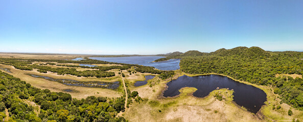 Landscape of Isimangaliso wetland park on South Africa - obrazy, fototapety, plakaty