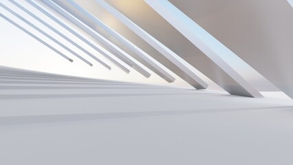 3d render abstract architecture background building geometric shape