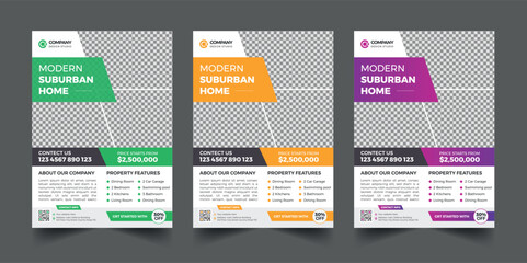 Simple Real Estate Flyer Layout template 