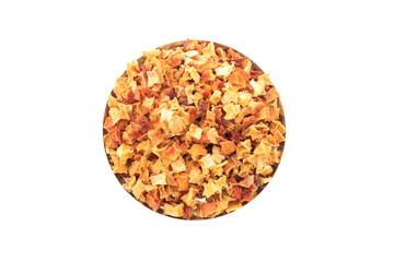 Dried Papaya fruits Coarse Cuts. Organic Dried Papaya. dehydrated papaya on white background stock images.