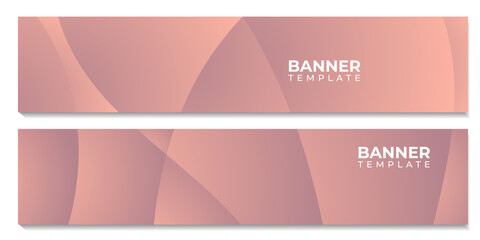 set of banner template with wave colorful