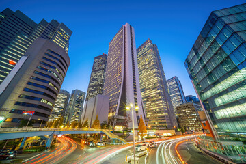 Fototapeta na wymiar Famous Shinjuku business district skyline in Tokyo Japan