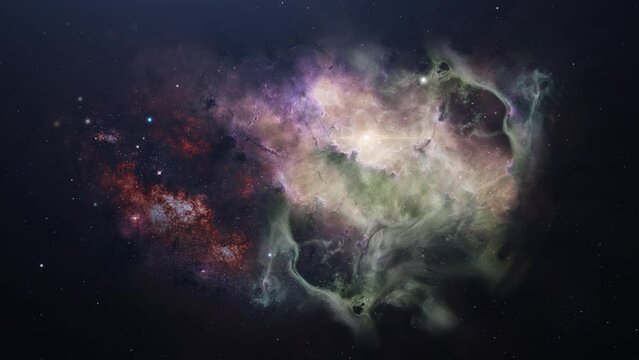 view of  outer space nebula 4k