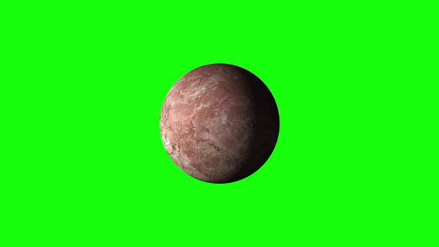 4K Planet Makemake Green Screen