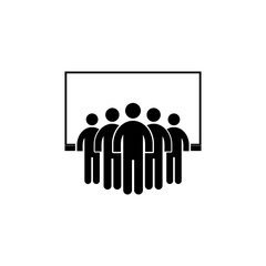 People watching TV icon isolated on transparent background