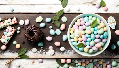 Obraz na płótnie Canvas Easter Candy created using AI Generative Technology