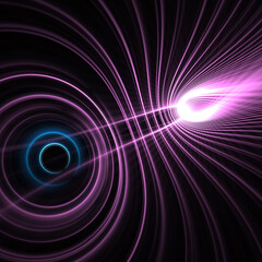 Computer generated 3D illustration, abstract fractal background for creative graphic design for postcards, wallpaper, banner with dark background