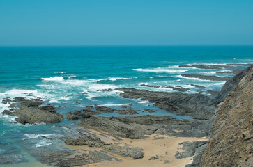 Fototapeta na wymiar Wild Beach Overview in Aljezur. Algarve, Portugal
