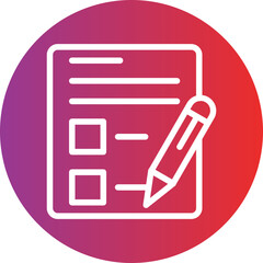 Vector Design Exam Icon Style