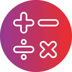 Obraz premium Vector Design Mathematics Icon Style