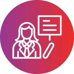 Vector Design Female Teacher Icon Style
