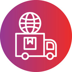 Vector Design Global Delivery Icon Style