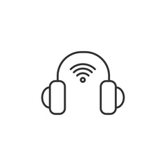 Headphone icon. Wireless symbol modern, simple, vector, icon for website design, mobile app, ui. Vector Illustration