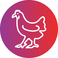 Vector Design Chicken Icon Style