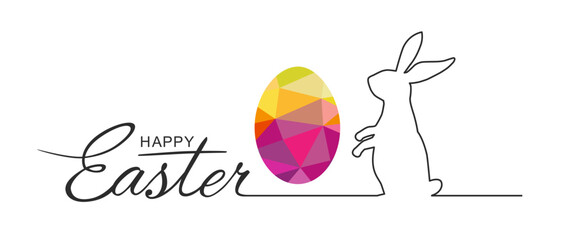 Happy easter lettering graphic.