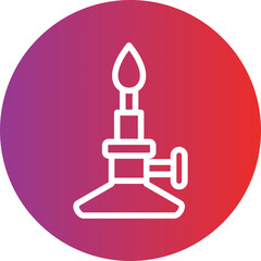 Vector Design Bunsen Burner Icon Style