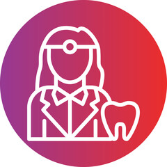 Vector Design Female Dentist Icon Style