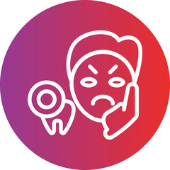 Vector Design Toothache Icon Style