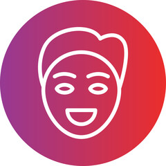 Vector Design Smiling Man Icon Style