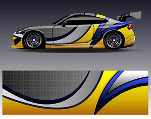 Abstract Race car wrap sticker design and sports background for daily use racing livery or car vinyl stickers