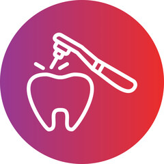 Vector Design Tooth Drilling Icon Style