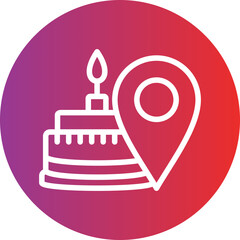 Vector Design Birthday Location Icon Style