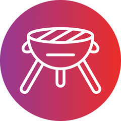 Vector Design BBQ Grill Icon Style