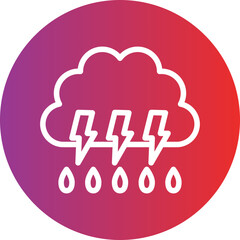 Vector Design Thunderstorm Icon Style