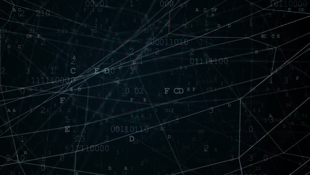 Science data computing conception, looped background video