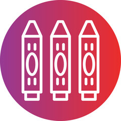 Vector Design Pencil Crayon Icon Style