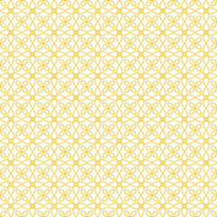 Yellow geometric floral seamless pattern background