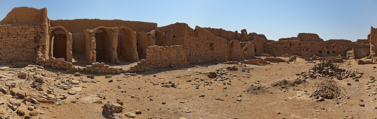 Monastery of St.Simeon on the west bank of Nile near Aswan in Egypt, Africa
