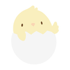 Cute Chicken in egg