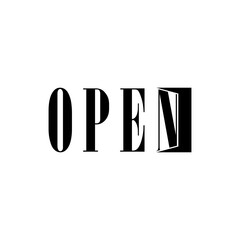 Open door logo icon isolated on transparent